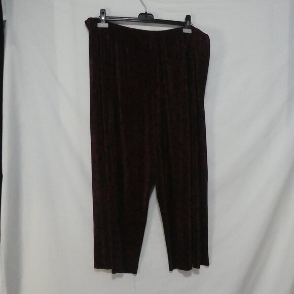 Handmade Red and Black Wide Leg Lounge Pants | 19 inch waist measured - Picture 3 of 16